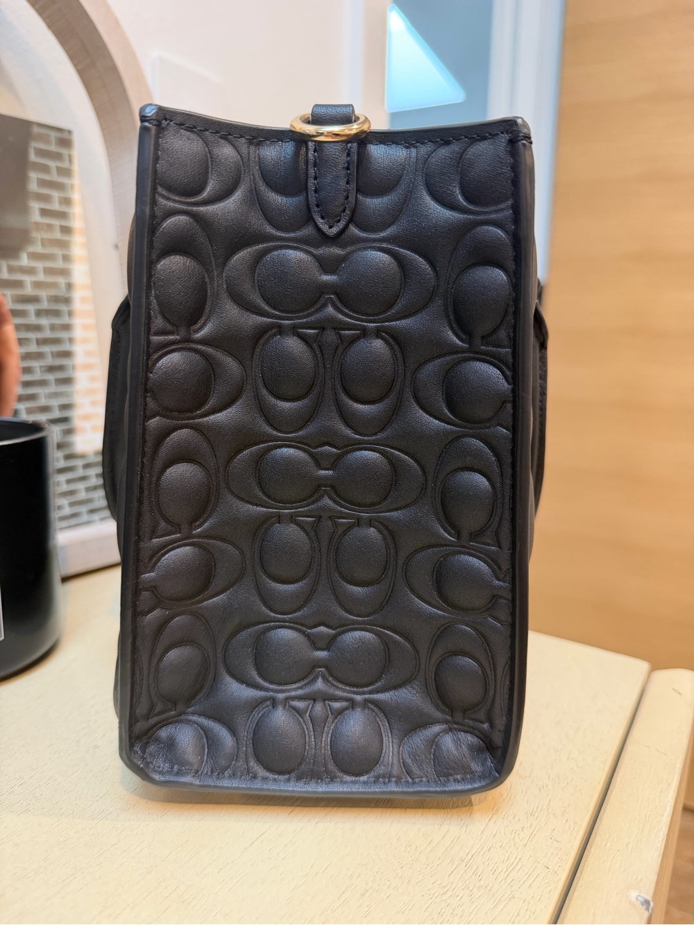 Coach Black Quilted Signature Leather Satchel with Gold Hardware - Picture 2 of 3